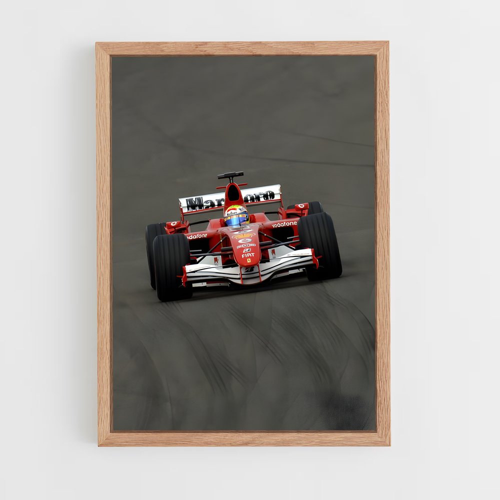 Poster Alonso Sur La Piste – affiche Voitures de Formule 1 (vue 4)